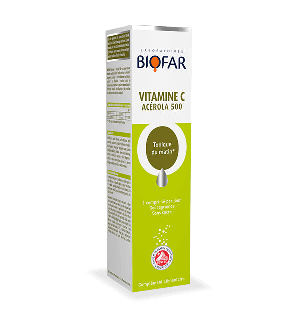 BIOFAR Vitamine C Acérola 500 Immunité 20 capsules