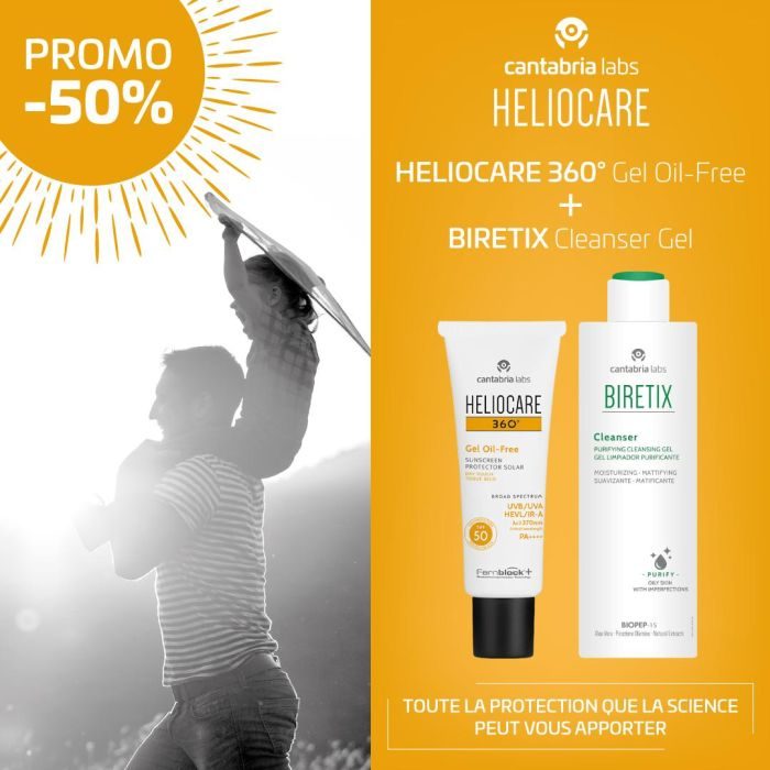 BIRETIX Heliocare 360º Gel Oil-Free SPF50+ Protection Solaire Duo