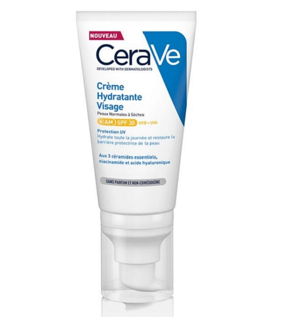 كريم مرطب للوجه مع واقي شمسي SPF30 من سيرافي