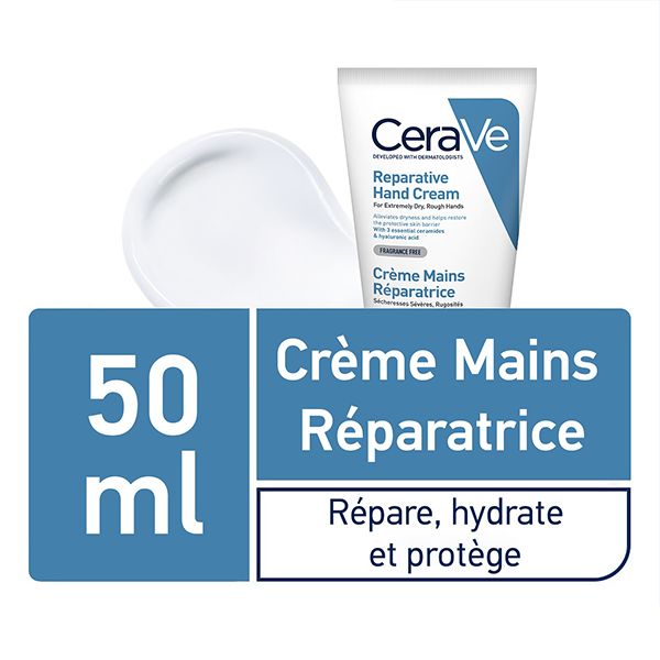 CeraVe Crème Réparatrice Mains Sèches 50ml