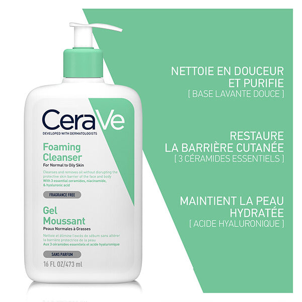 CeraVe Gel Moussant Nettoyant 473ml