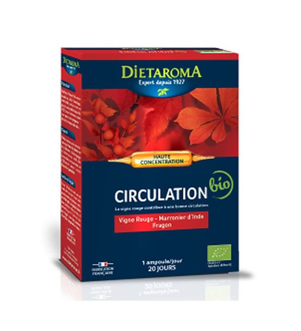 Dietaroma Circulation Sanguine Ampoules Buvables 20 x 10ml