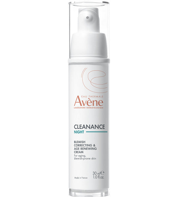 Avène Cleanance WOMEN Soin Nuit Lissant 30ml — grain de peau affiné peau sensible adulte
