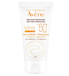Avène Crème Solaire Minérale SPF50+ 50ml — protection peau sensible climat marocain