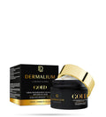Dermalium Gold, coffret et pot de la gamme anti-âge à l'acide hyaluronique et 1 % d'or