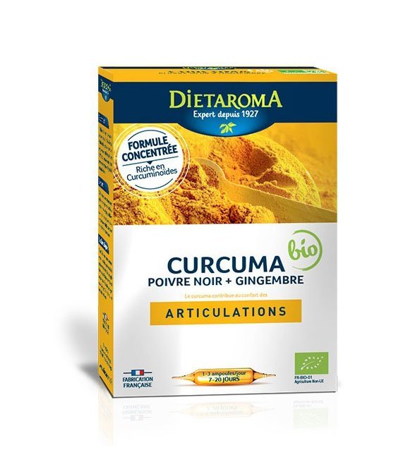 Dietaroma Curcuma +Gingembre 20 Ampoules*10ml