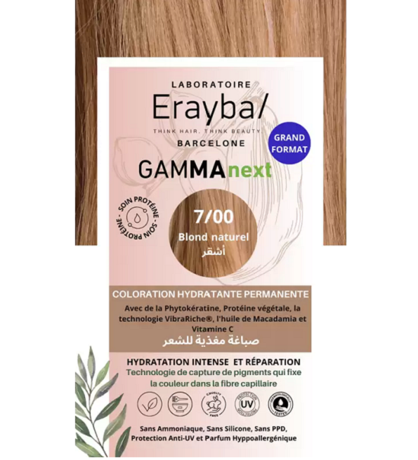 ERAYBA Gamma Next 7/00 أشقر طبيعي صبغة شعر دائمة 100 مل