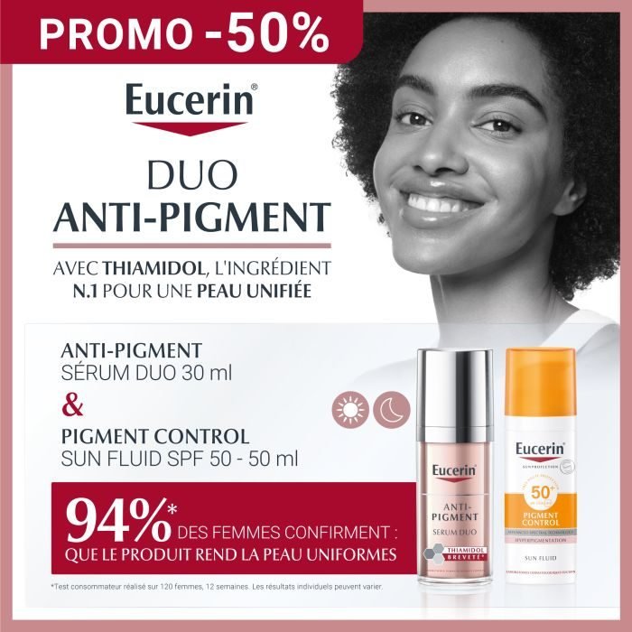 Eucerin Anti-Pigment سيروم ثنائي + واقي الشمس SPF50 مجاناً