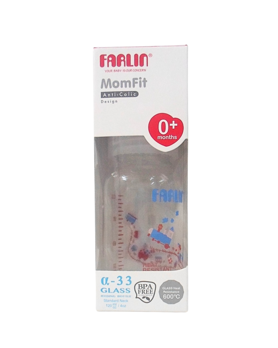 Farlin Biberon Verre Borosilicate 120ml Bébé