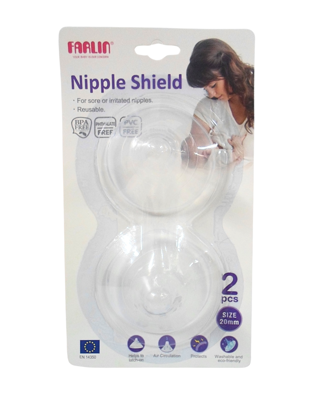 Farlin Bouts de Sein Silicone 2 Pièces Allaitement