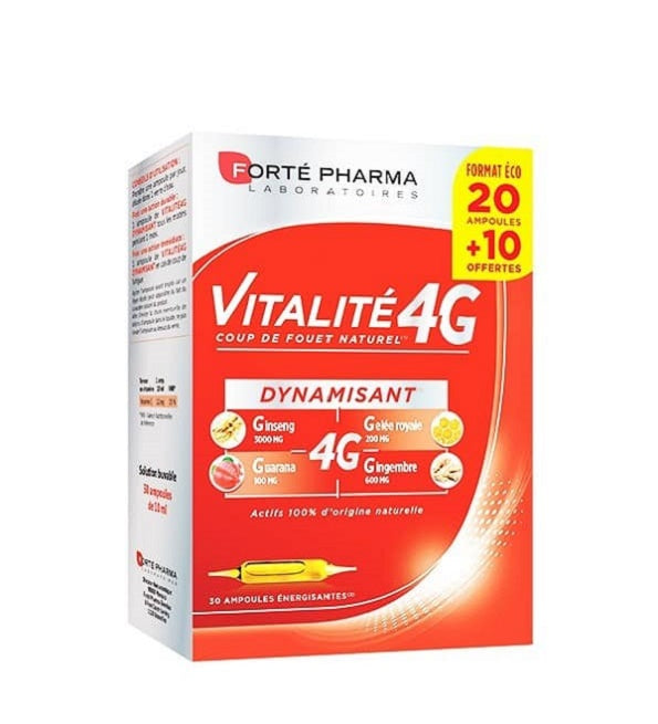 Forte Pharma Vitalité 4G Dynamisant 30 Ampoules