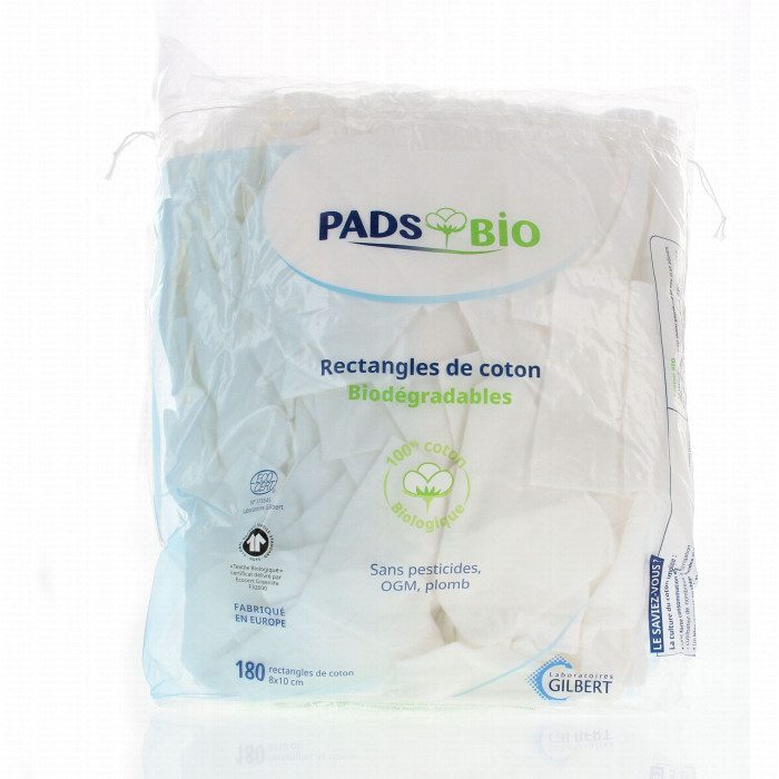 Gilbert Pads Bio Rectangles Coton 8x10 cm