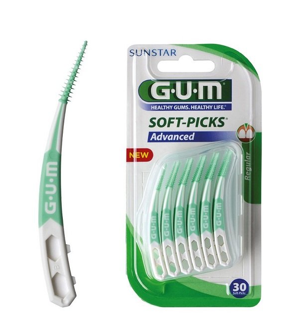 GUM Soft-Picks Advanced 650 Regular — boîte de bâtonnets interdentaires