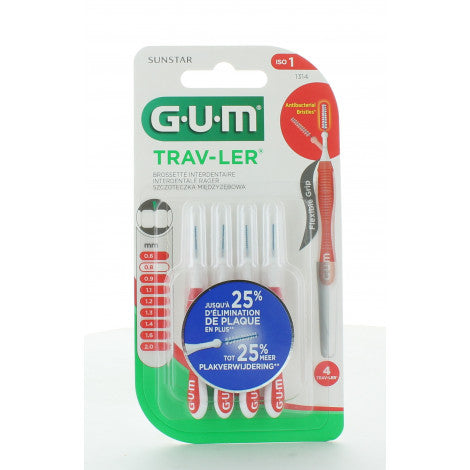 GUM Proxabross Conique 1314 Brossettes Interdentaires 0,8 mm 4 pcs