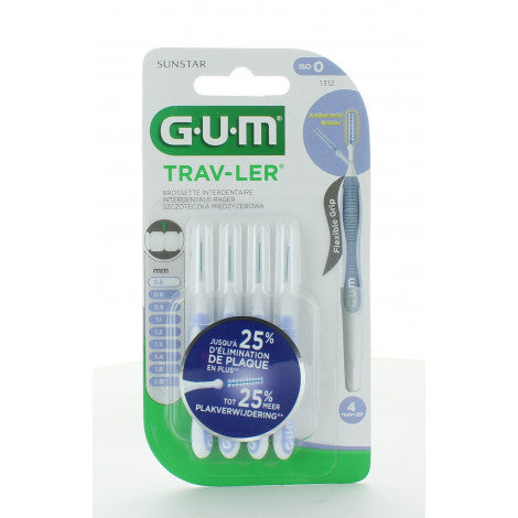GUM Trav-Ler Brossettes Interdentaires 0,6 mm x4