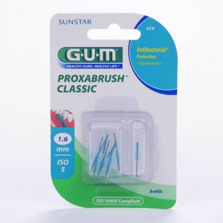 GUM بروكسا براش كلاسيك 1.6 ملم - 8 عبوات لإعادة التعبئة لتنظيف ما بين الأسنان