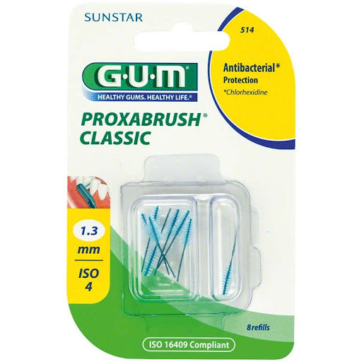 GUM Proxabrush Classic 514 1,3 mm ISO 4 — blister de brossettes interdentaires