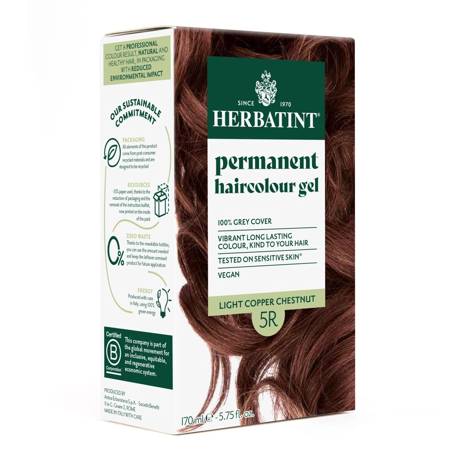Herbatint Soin Colorant Permanent 5R Châtain Clair Cuivré