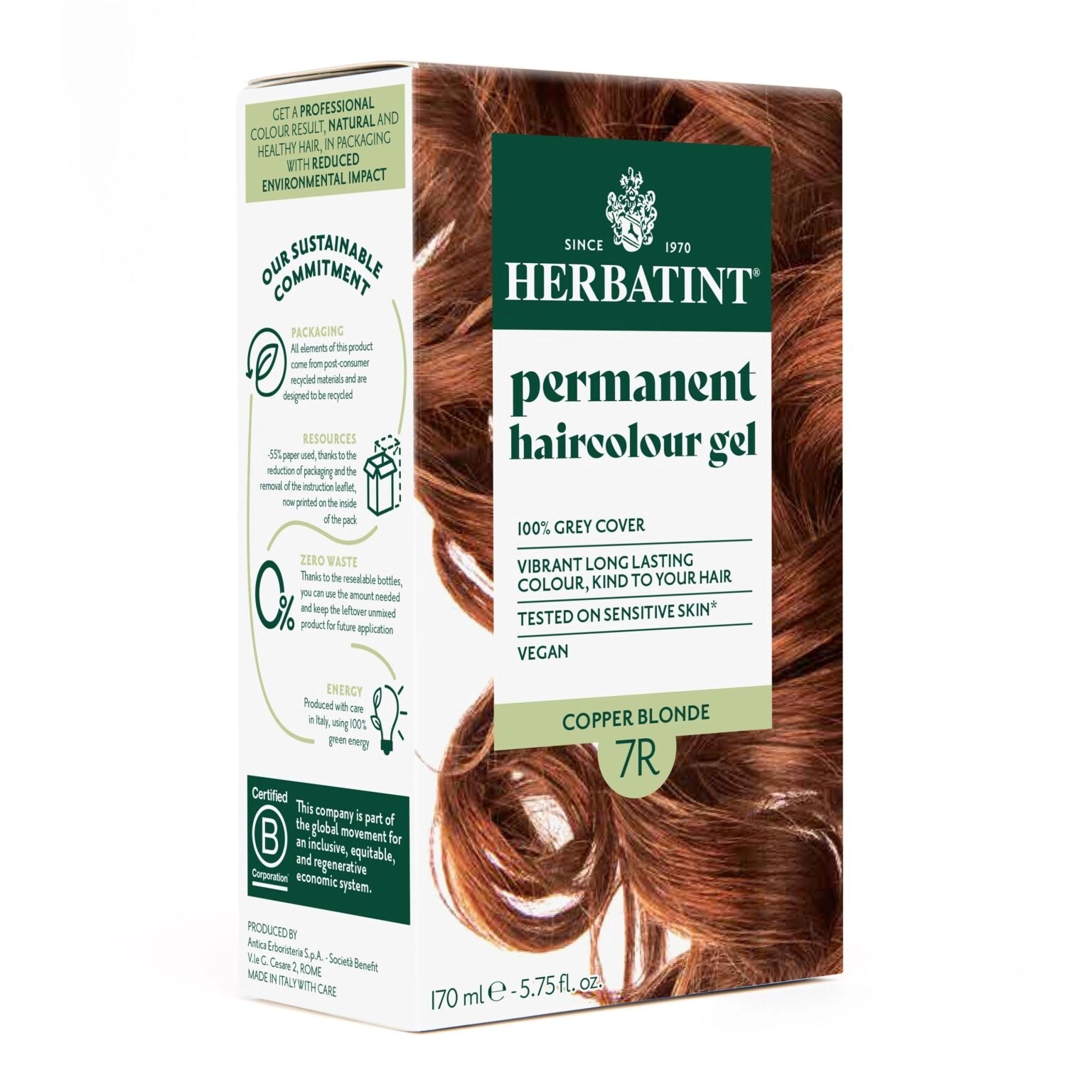 Herbatint Soin Colorant Permanent 7R Blond Cuivré
