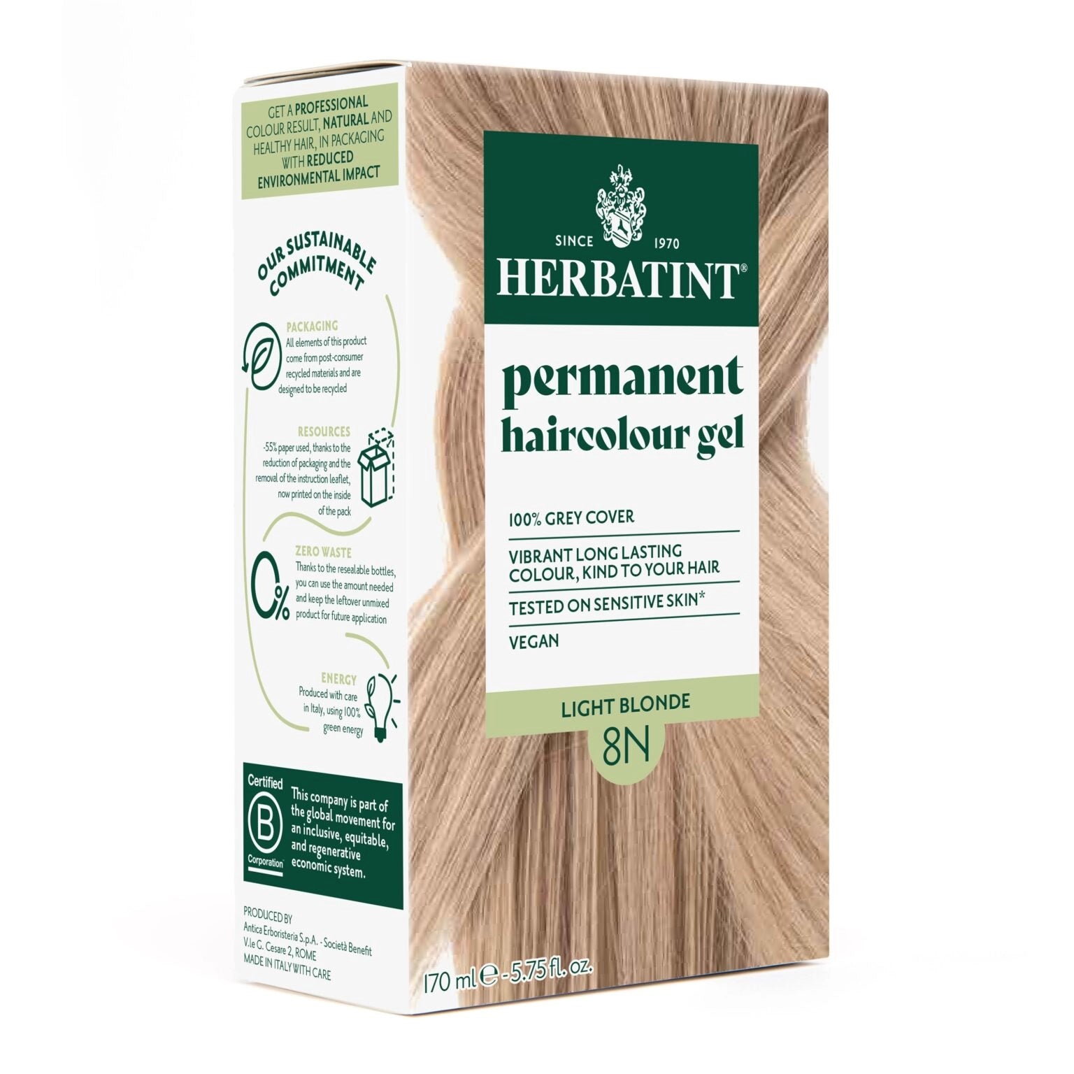 Herbatint Soin Colorant Permanent 8N Blond Clair 150ml