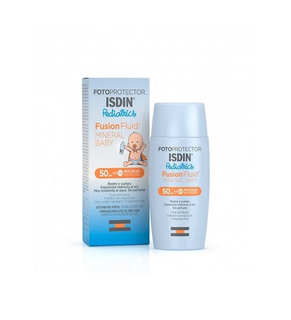 ISDIN Fusion Water Mineral Bébé Pediatrics SPF50+ واقي شمسي للأطفال