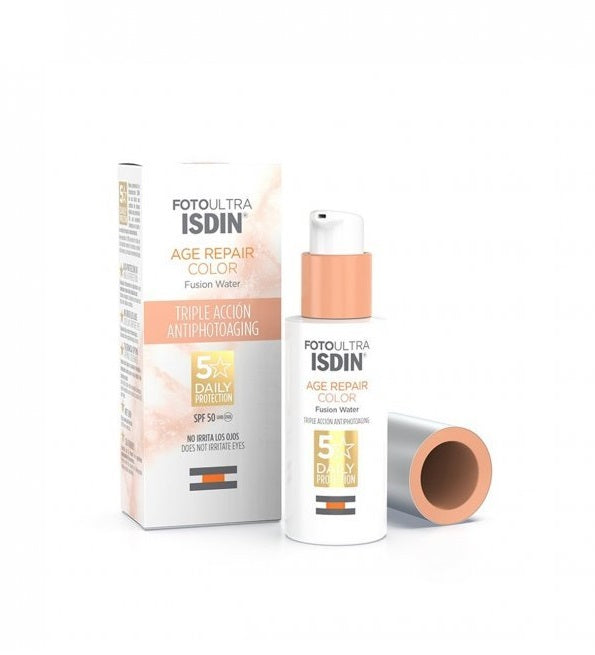 ISDIN Foto Ultra Age Repair Color SPF 50+ واقي شمسي للوجه بلون 50 مل