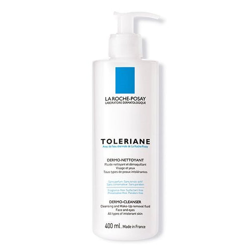 La Roche-Posay Toleriane Dermo-Nettoyant Fluide 400ml — démaquillant doux peau sensible Maroc