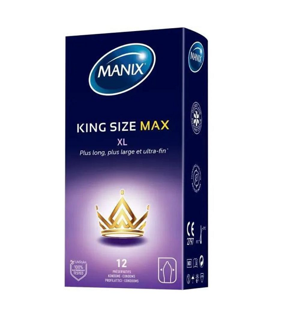 Manix King Size Max Préservatifs Grande Taille 12 Pièces