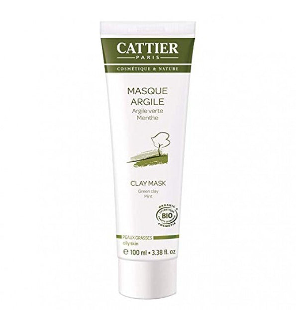 قناع الطين الأخضر المنقي العضوي للبشرة المختلطة إلى الدهنية من كاتير