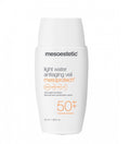 Mesoestetic Mesoprotech Water Veil SPF50+ 50 ml, flacon blanc, écran solaire visage ultra-léger