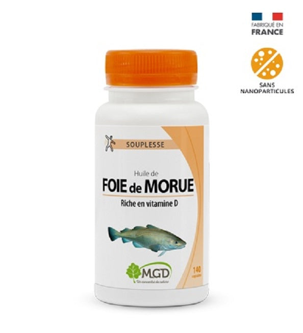 Mgd Nature Foie de Morue 140 Capsules Nutrition Osseuse