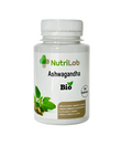 Nutrilab Ashwagandha Bio, pot blanc de 90 gélules, plante adaptogène de la tradition ayurvédique