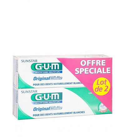 GUM Original White Dentifrice Blanchissant 75ml Lot de 2
