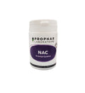 Prophar NAC N-acétyl-cystéine 600 mg, pilulier blanc de 50 gélules, étiquette violette