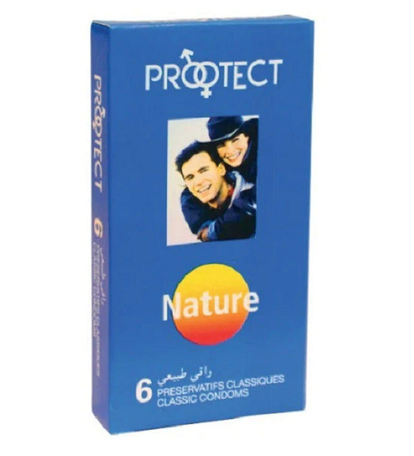 واقيات ذكرية Protect+ طبيعية علبة من 6