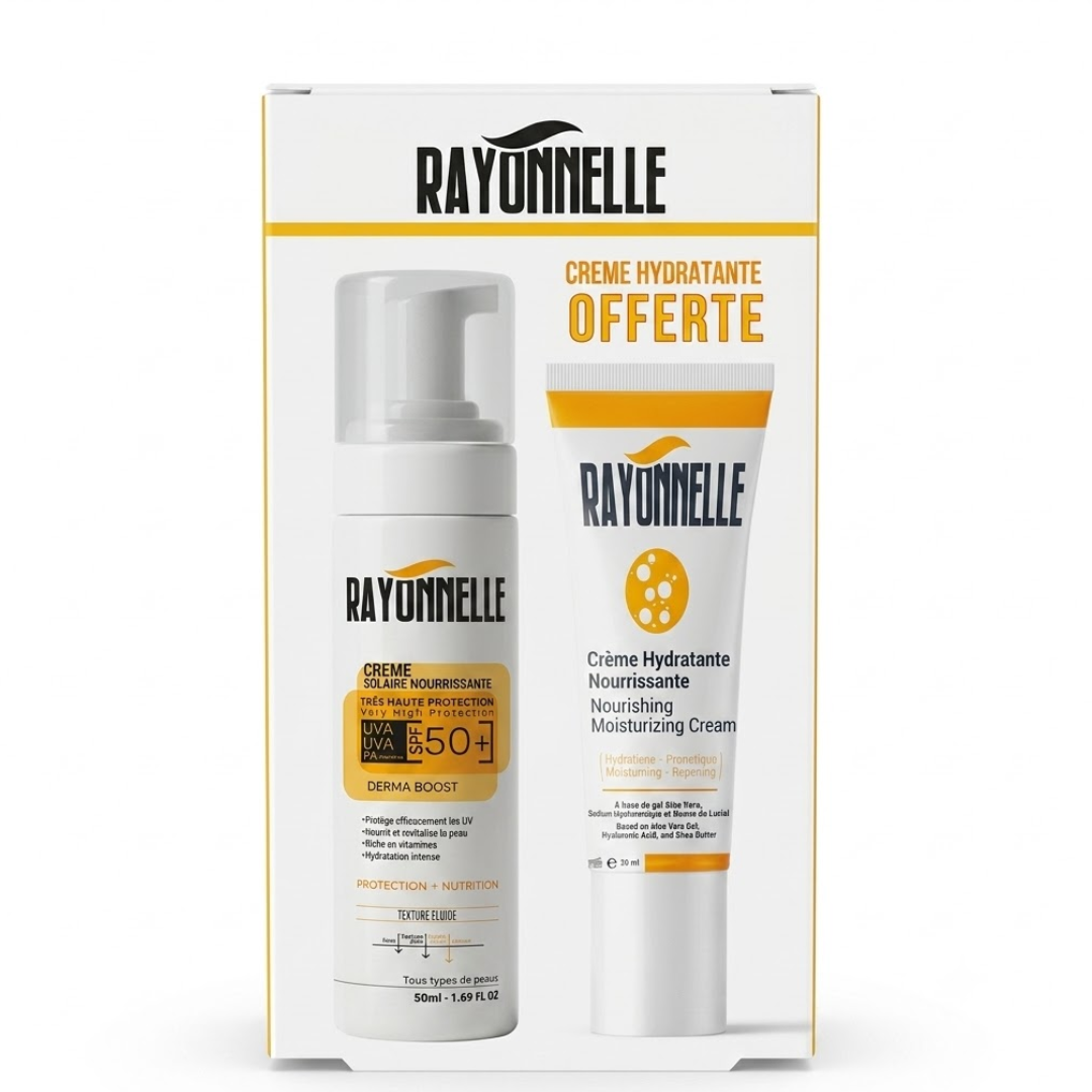 Rayonnelle -Crème Solaire 50ml+Creme Hydratante 50ml-Pack