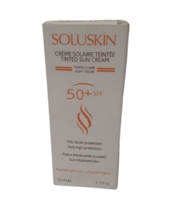 Soluskin Ecran Teinte SPF50+ Protection Solaire Visage 50ml
