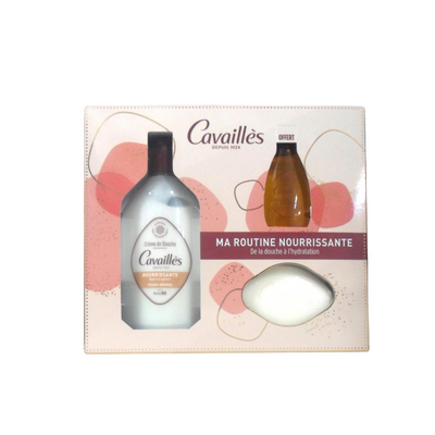 Rogé Cavaillès علبة مغذية تحتوي على كريم للاستحمام + صابون مغذّي + زيت غنيّ جداً