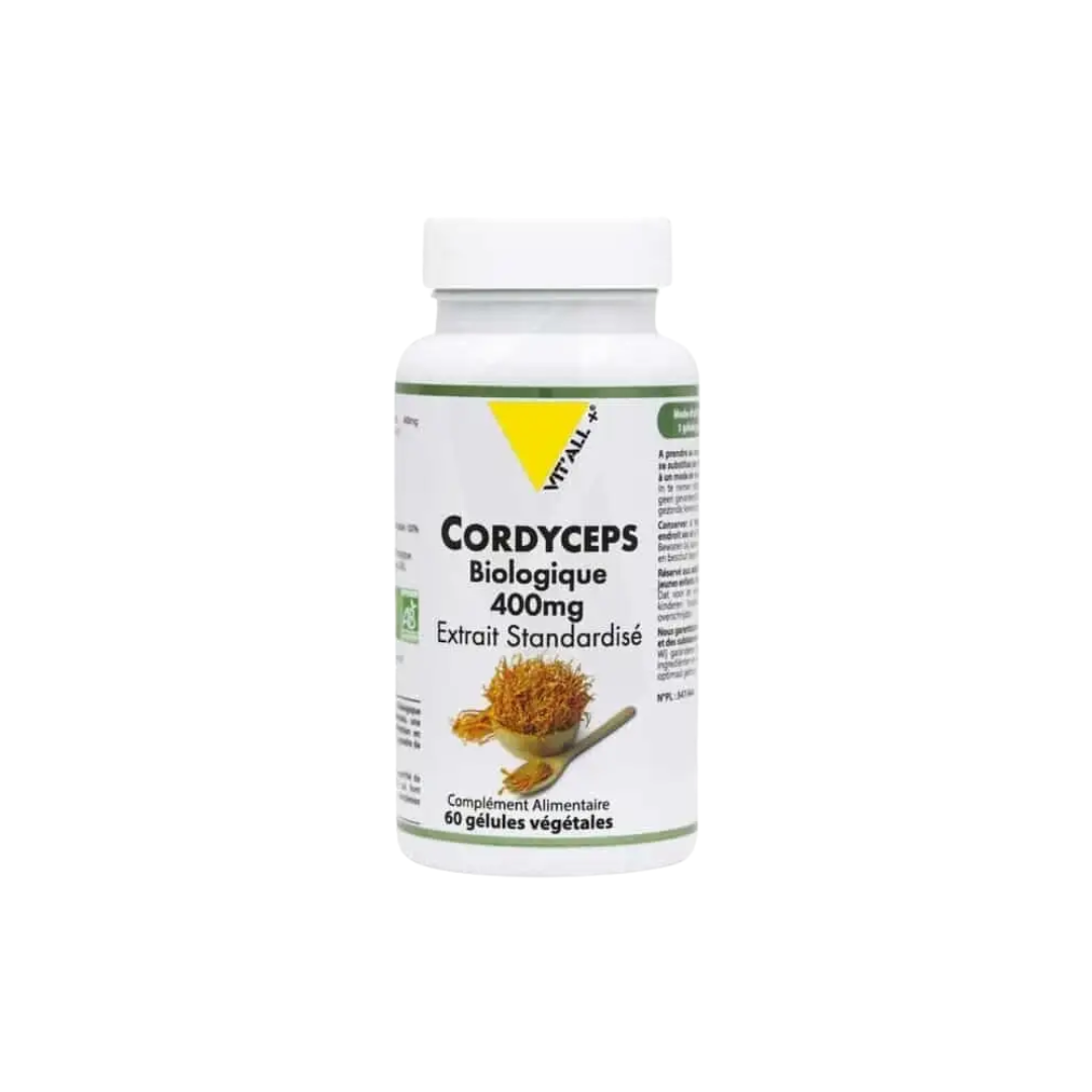 VITALL PLUS Cordyceps Biologique 400 mg 60 gélules