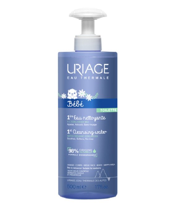 Uriage Bébé أول ماء منظف 500 مل