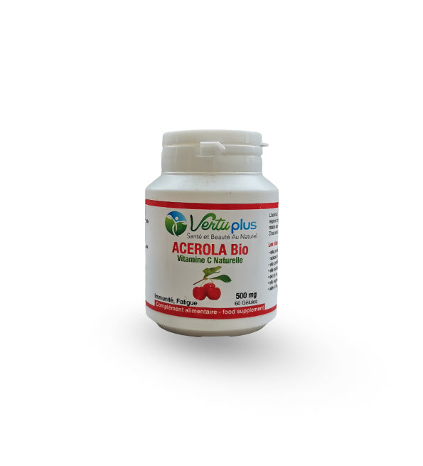 VERTUPLUS Vertu Plus Acérola Bio Vitamine C 500mg 60 Gélules