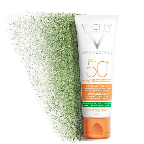 Vichy Crème Matifiante 3en1 SPF50+ Protection Solaire Visage 50ml