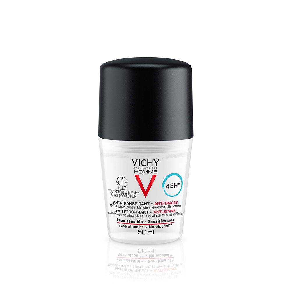 Vichy Homme Déodorant Bille Anti-Traces 48H Protection Chemi