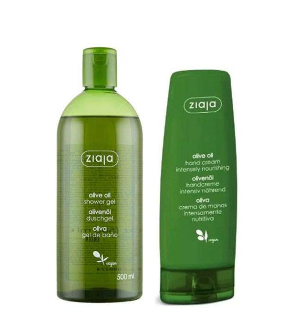 ZIAJA Pack Gel Douche Olive + Crème Mains Offerte